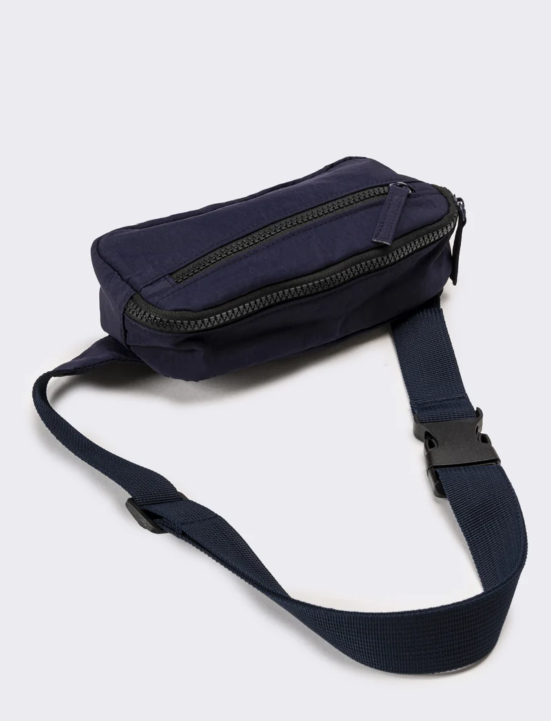 Mini marsupio uomo con zip - Blu