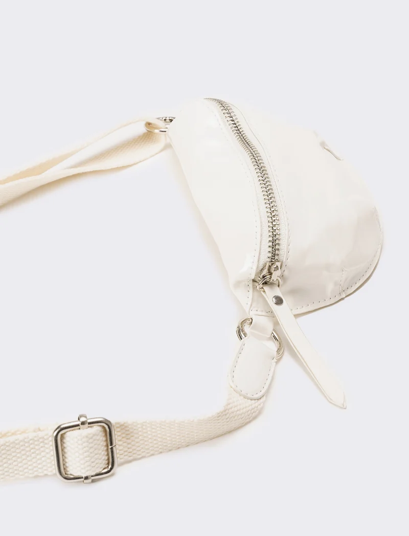 Marsupio bambina in vernice - Bianco
