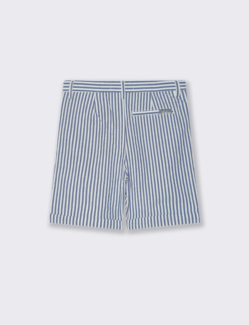 Bermuda in tinto filo da bambino - Righe