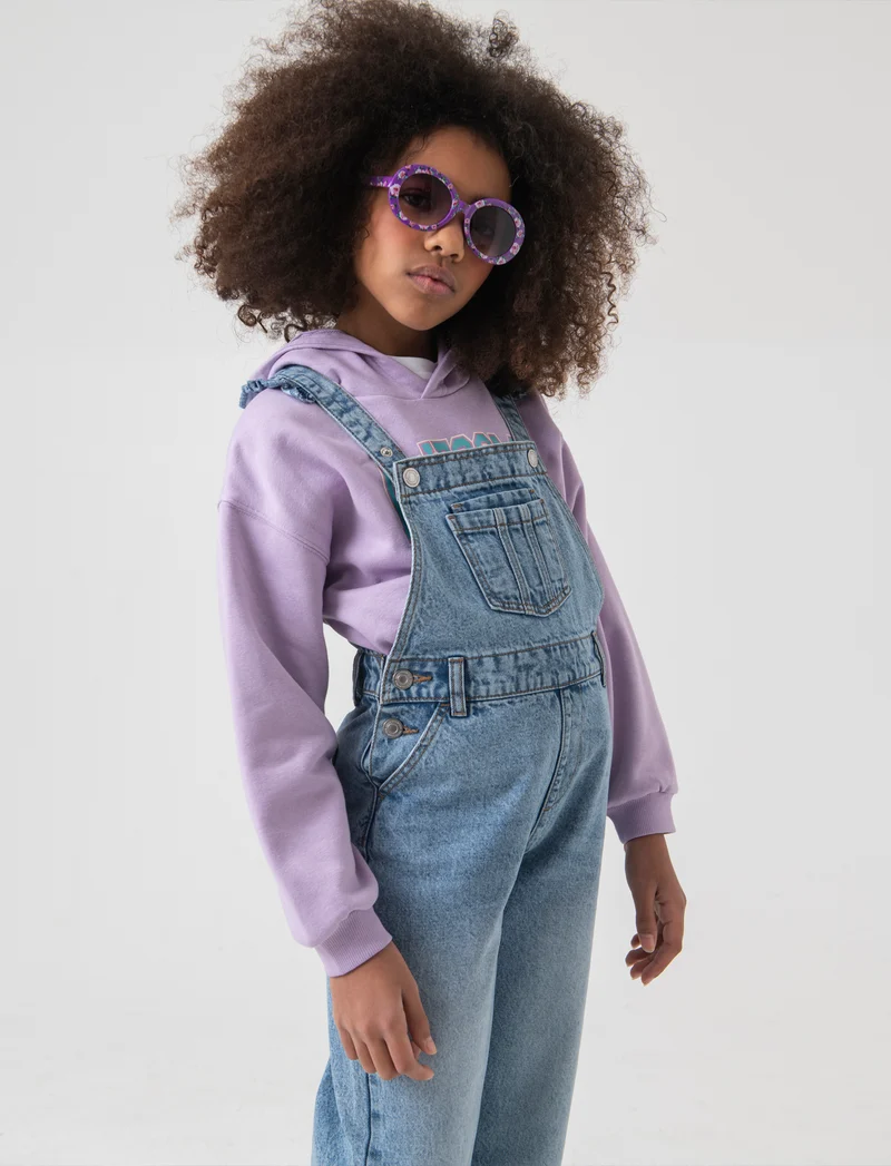 Salopette in denim da bambina - Denim