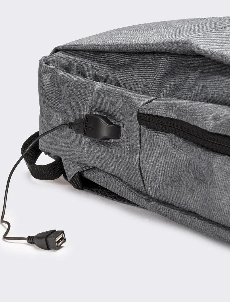 Zaino uomo basic con zip - Grigio