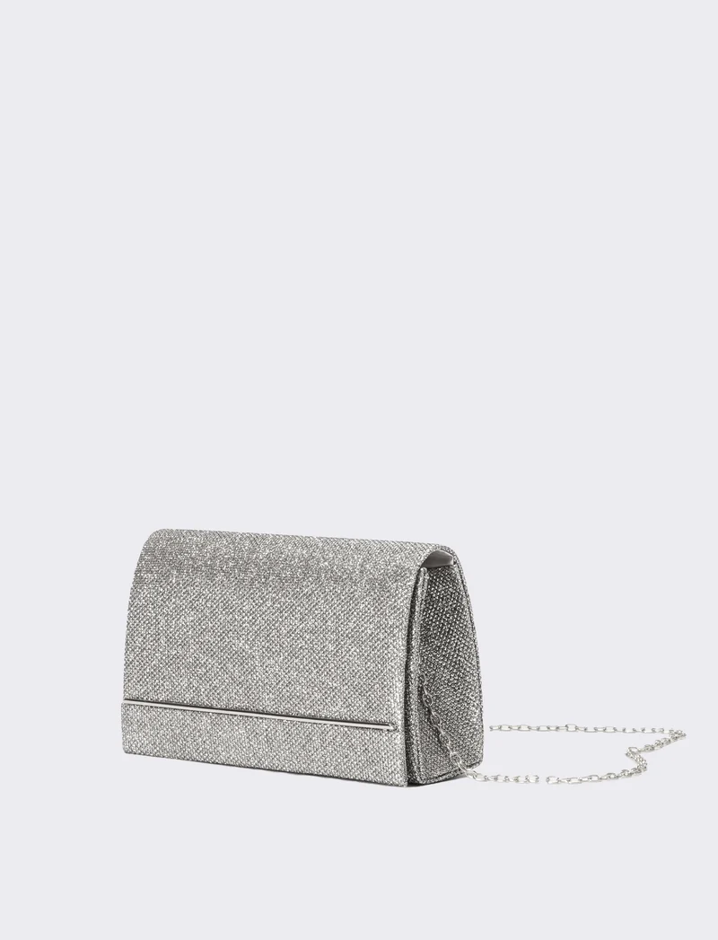 Pochette donna cerimonia in lurex - Argento