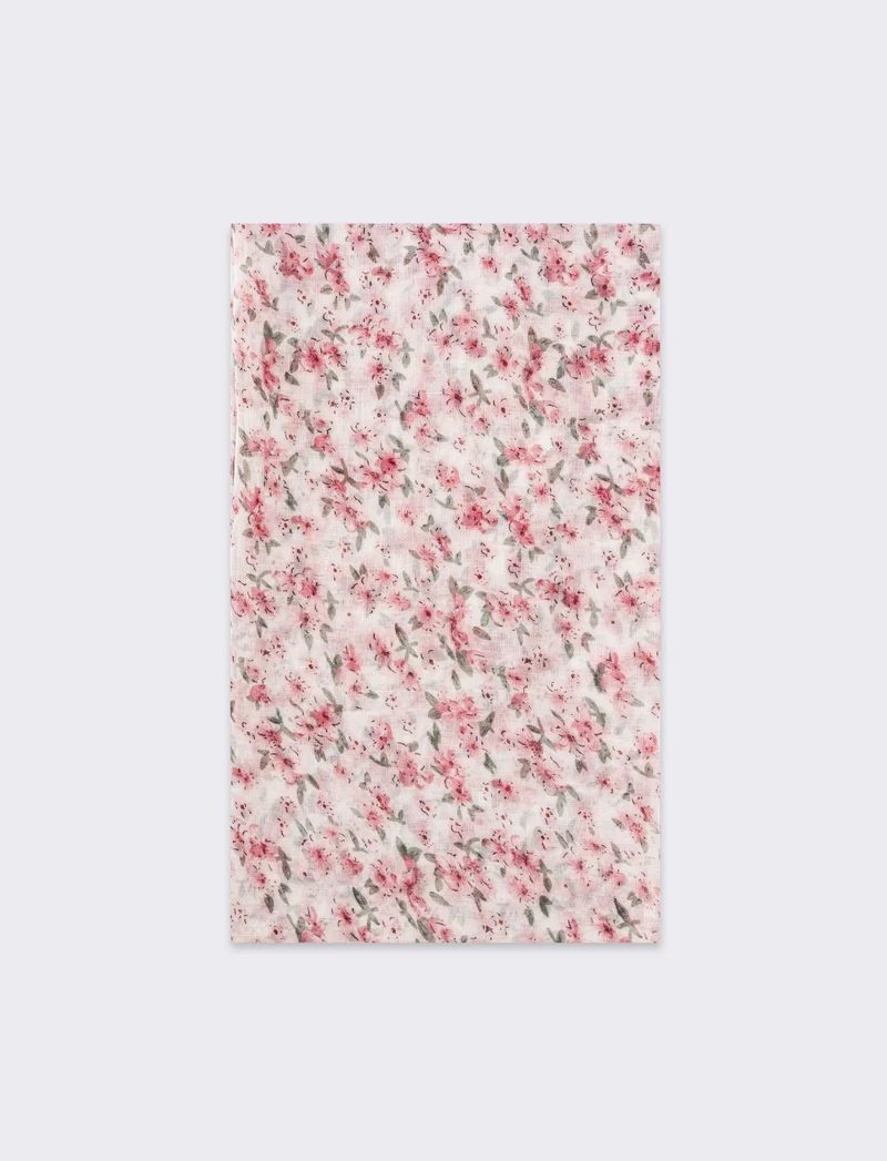 Foulard donna fiorellini - Bianco