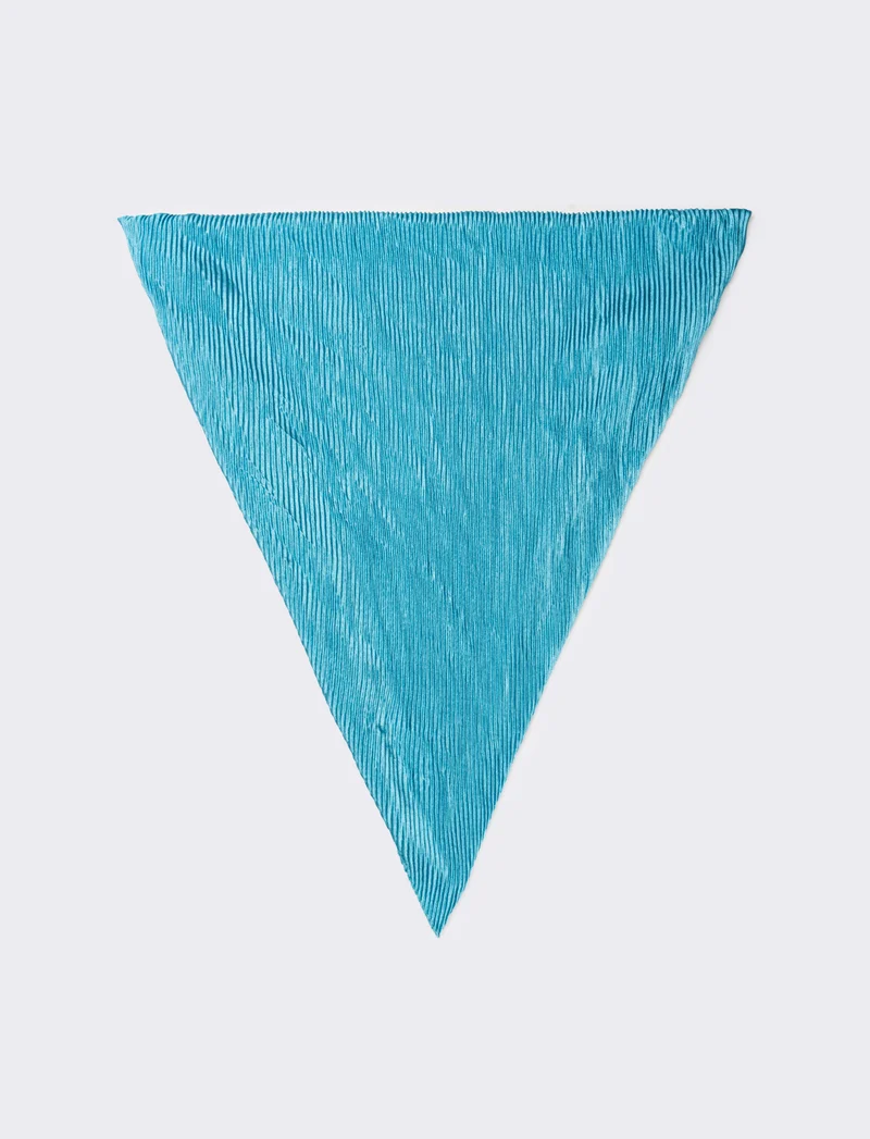 Foulard donna unito quadrato - Turchese
