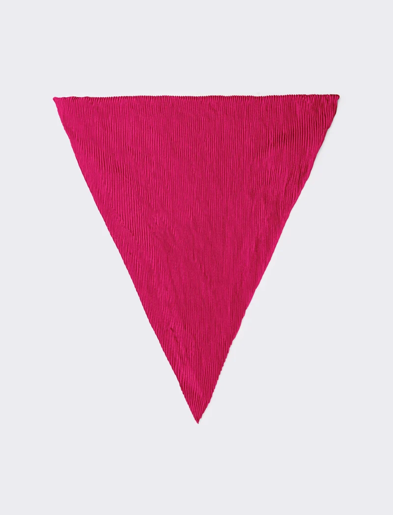 Foulard donna unito quadrato - Fuxia