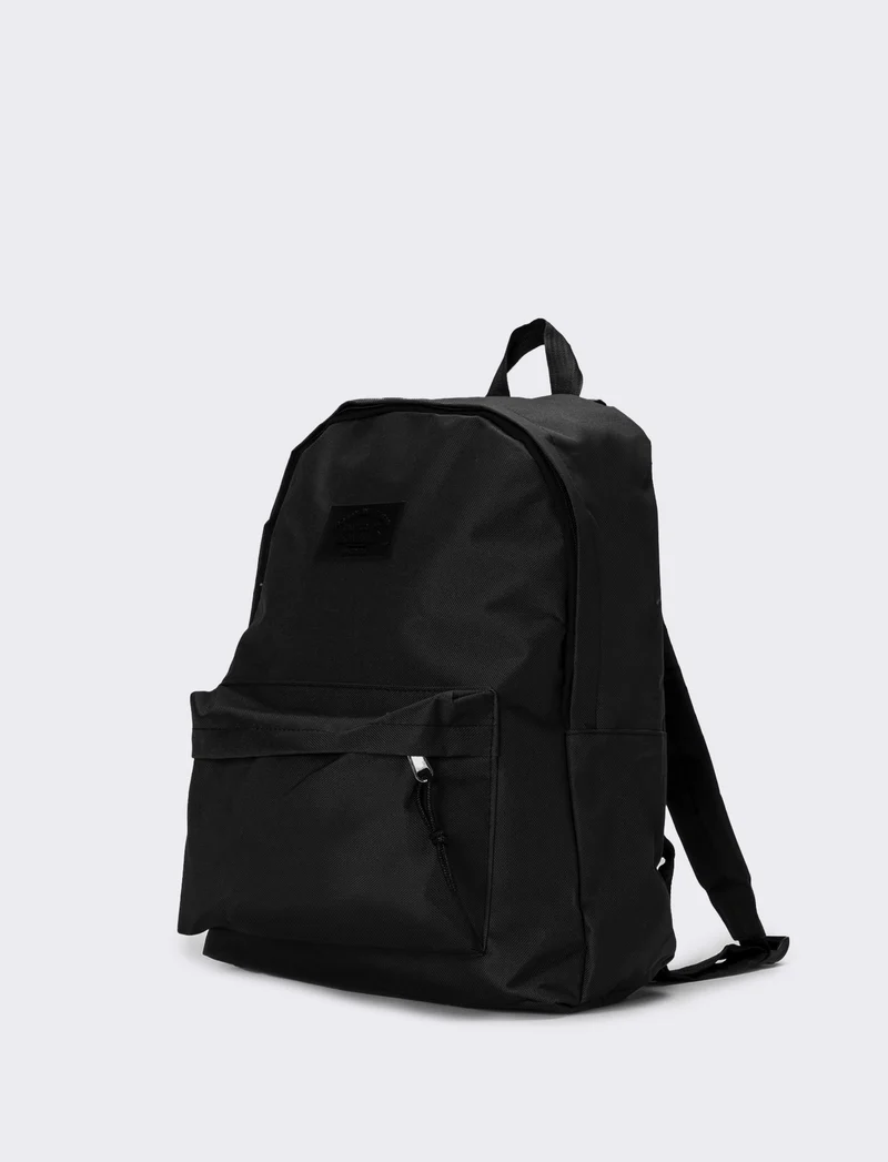 Zaino uomo basic doppia chiusura e tasca - Nero