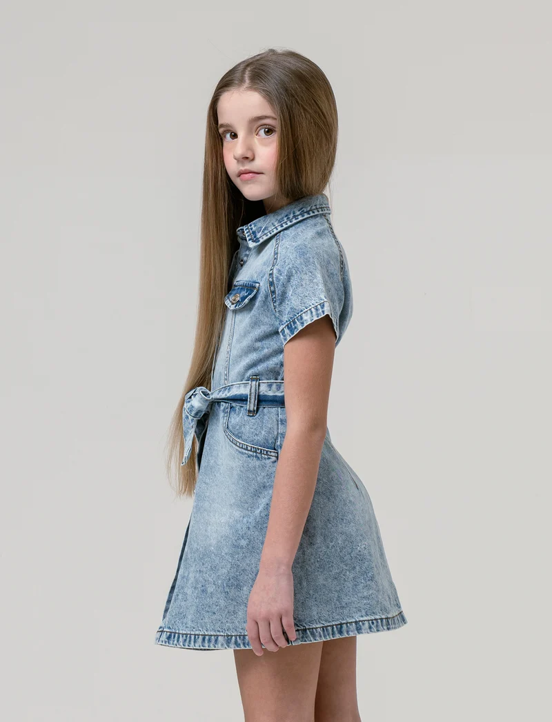 Abito in denim da bambina - Denim