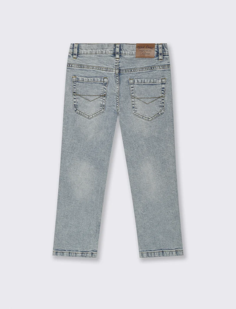 Denim 5 tasche rotture frontali da bambino - Denim