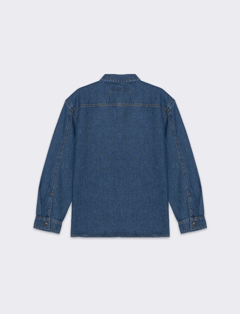 Camicia in denim con tasconi da bambino - Denim