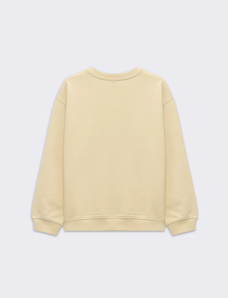 Felpa girocollo da bambino - Beige