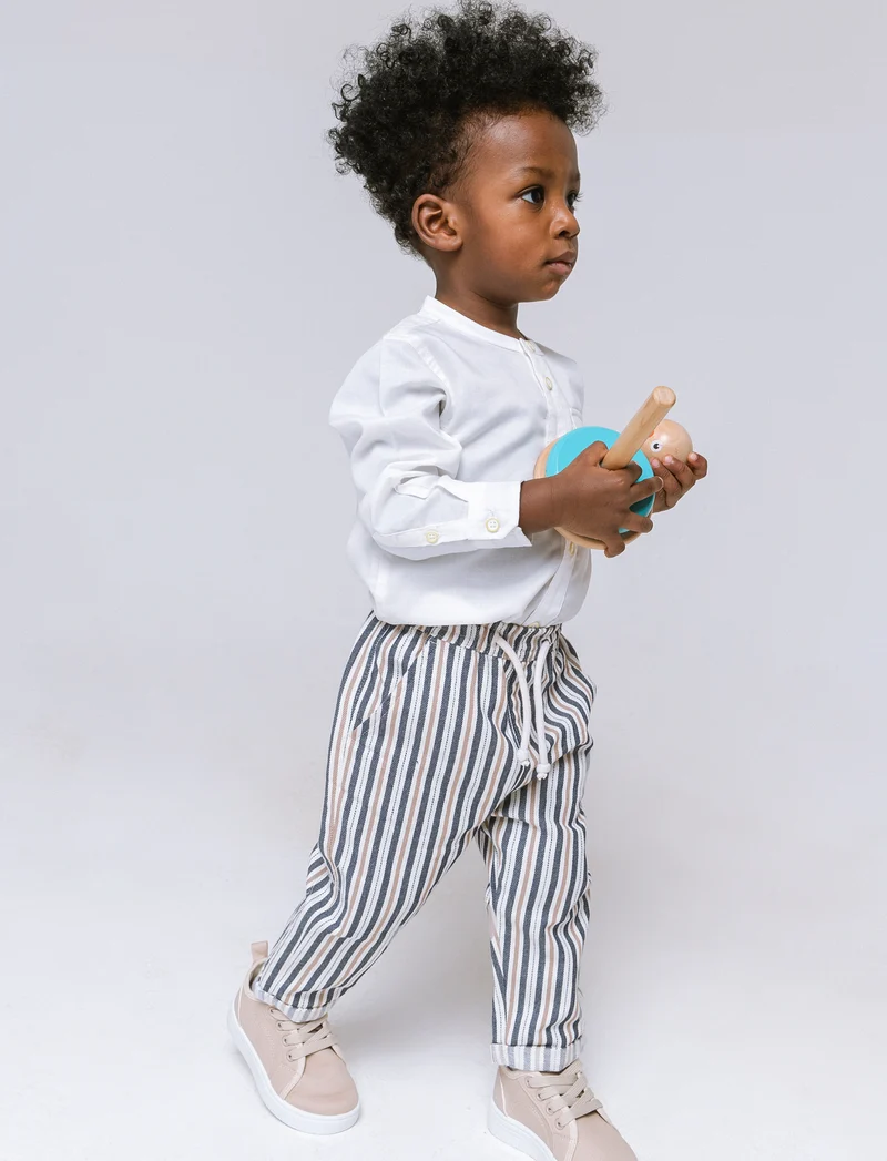 Camicia basica da neonato - Bianco latte