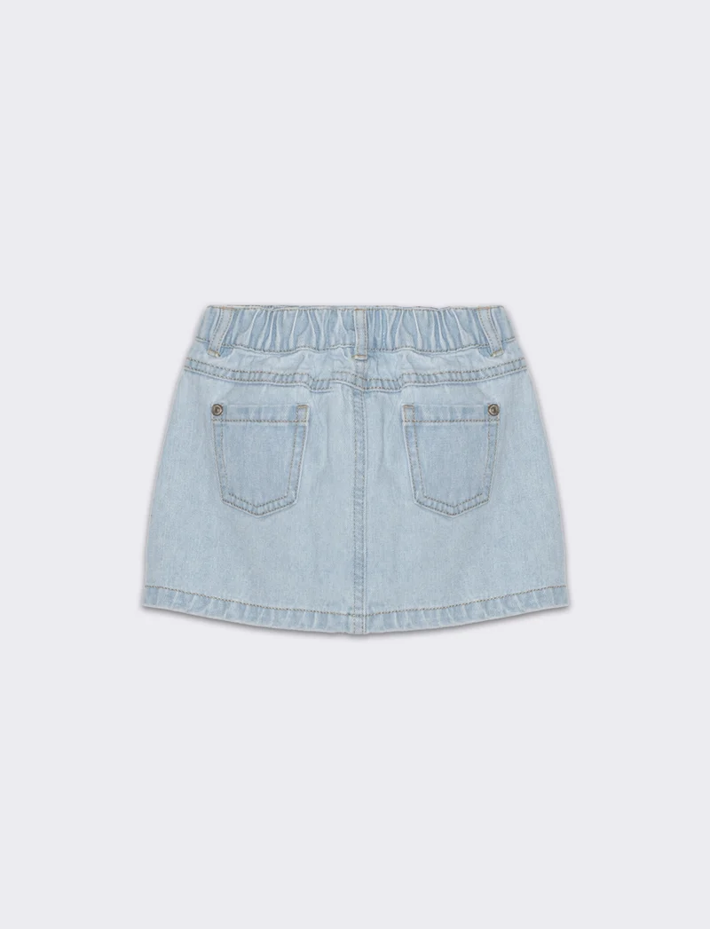 Monigonna in denim da neonata - Denim chiaro