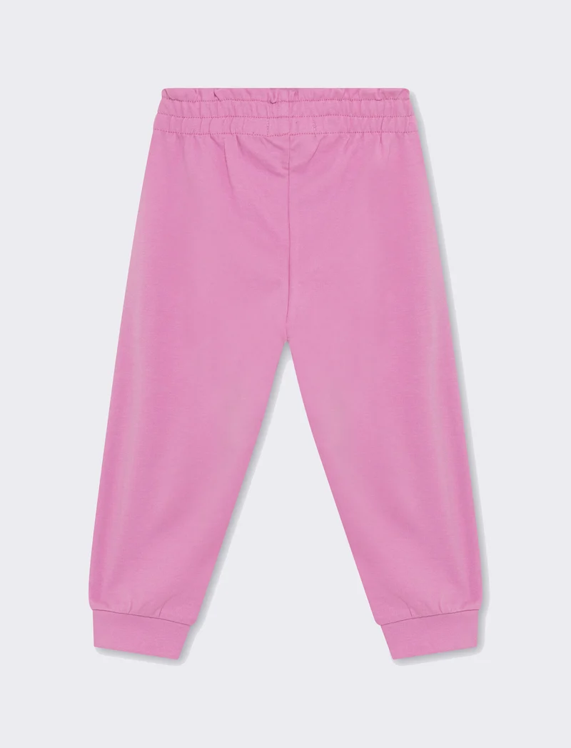 Jogger con fiocco da neonata - Rosa