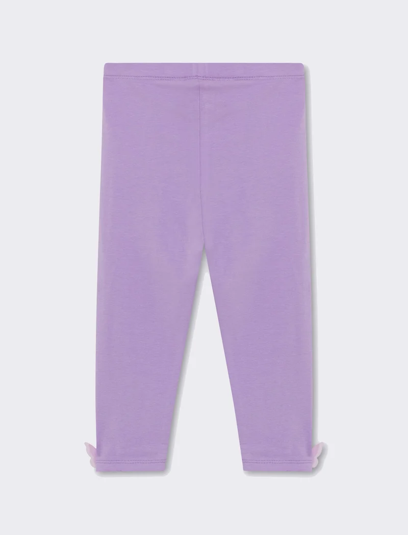Leggings con applicazione da neonata - Lilla