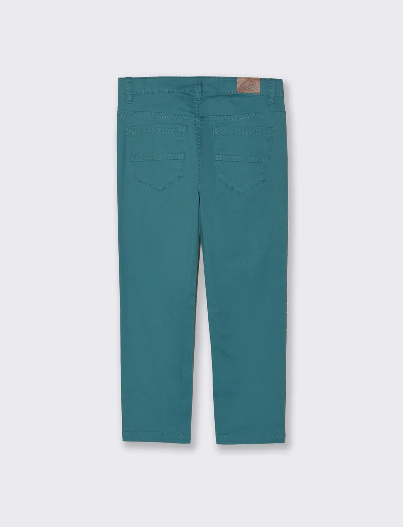 Pantaloni 5 tasche da bambino - Verde Ottanio
