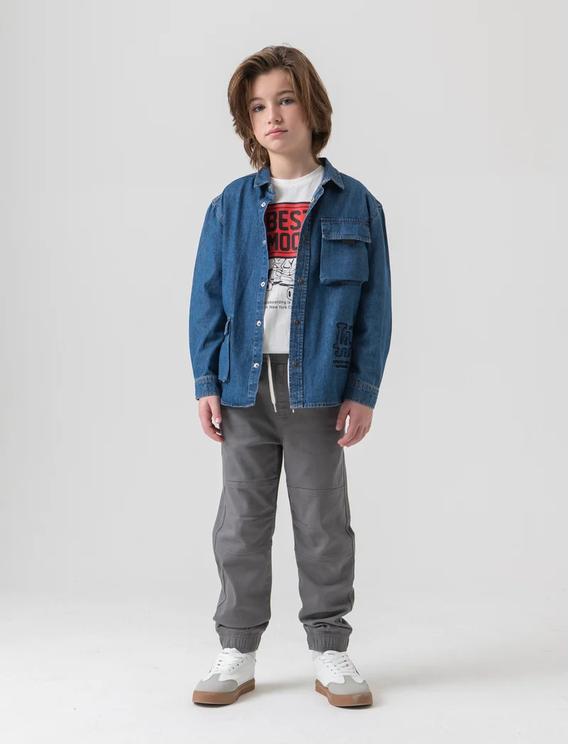Pantaloni jogger da bambino - Grigio