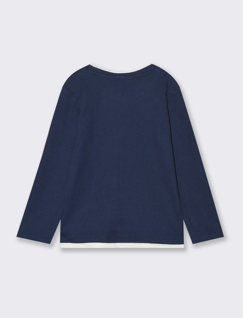 Maglia girocollo da bambino - Blu