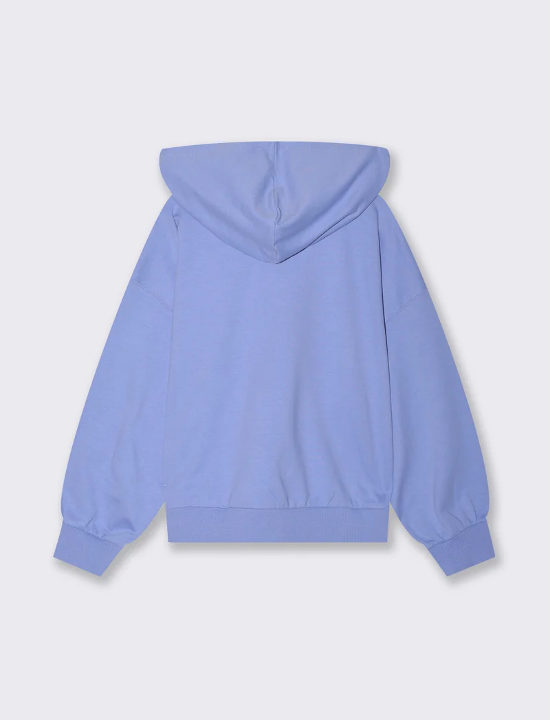 Felpa con cappuccio da bambina - Azzurro