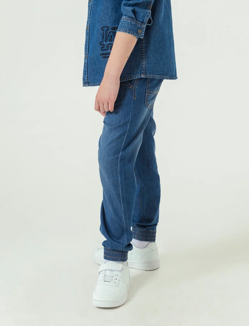 Jogger in denim leggero da bambino - Denim