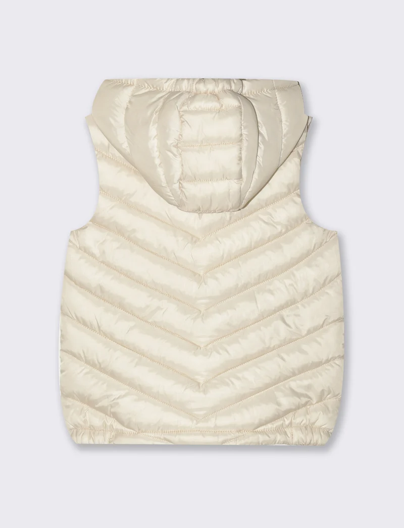 Gilet trapuntato leggero. da bambina - Beige