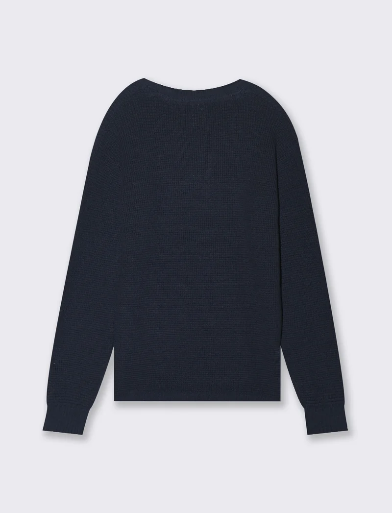 Maglia girocollo e taschino da bambino - Blu