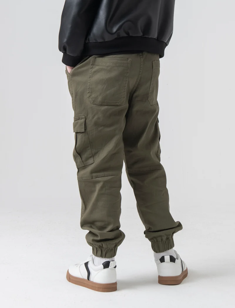 Pantaloni cargo da bambino - Verde militare