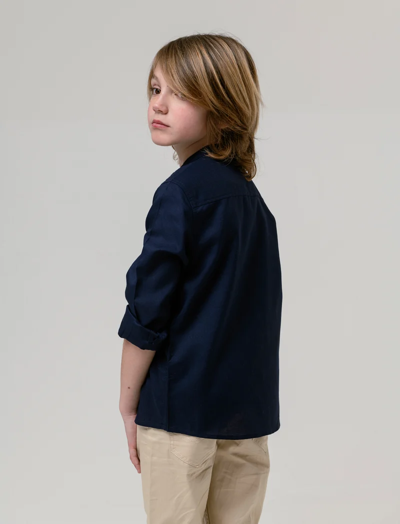 Camicia maniche lunghe da bambino - Blu