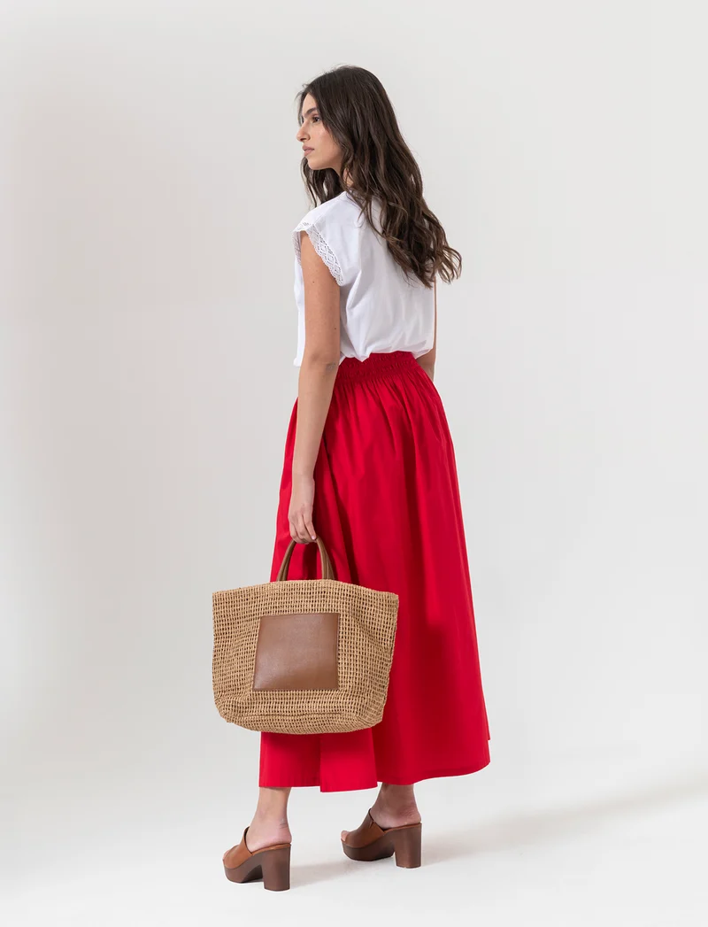 Gonna lunga da donna - Rosso scarlatto