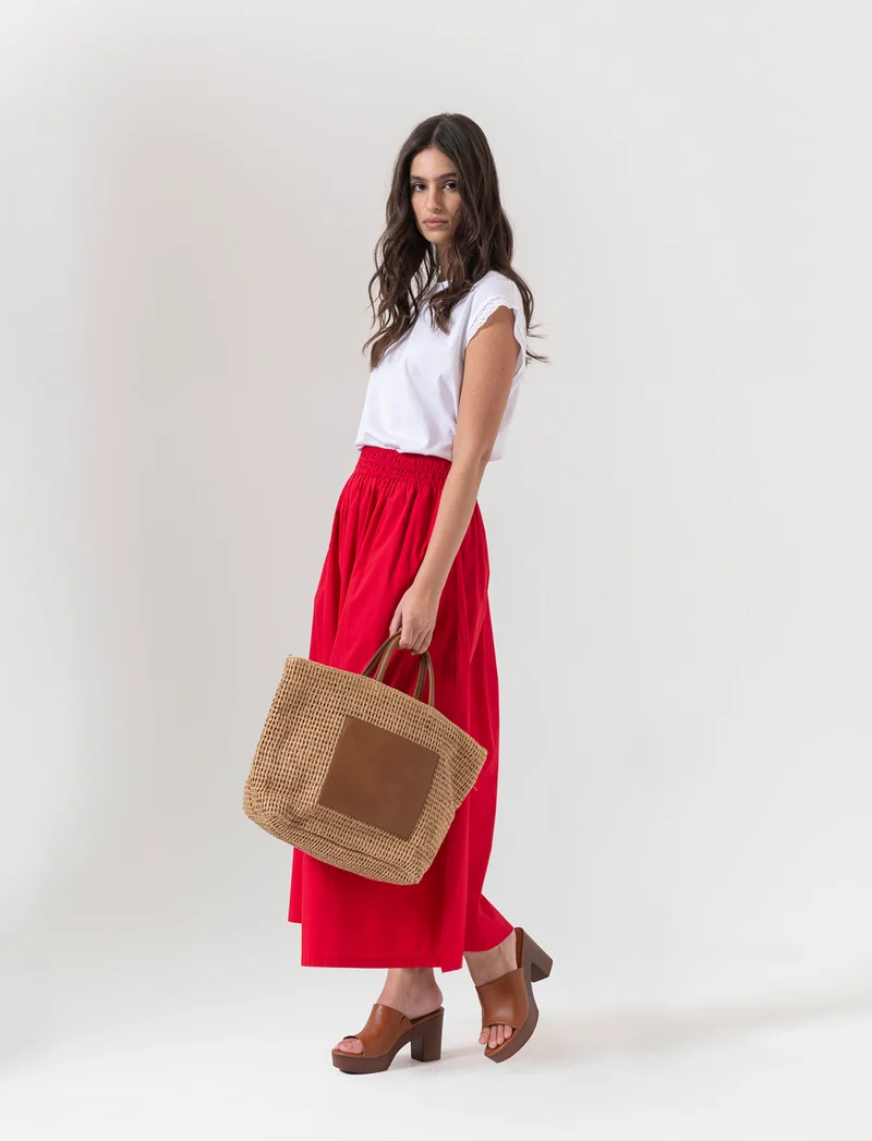 Gonna lunga da donna - Rosso scarlatto