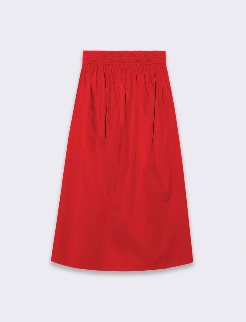 Gonna lunga da donna - Rosso scarlatto