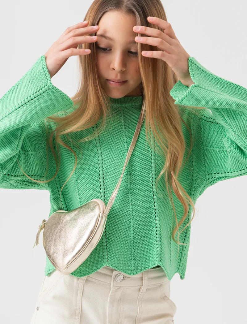 Pullover estivo da bambina - Verde