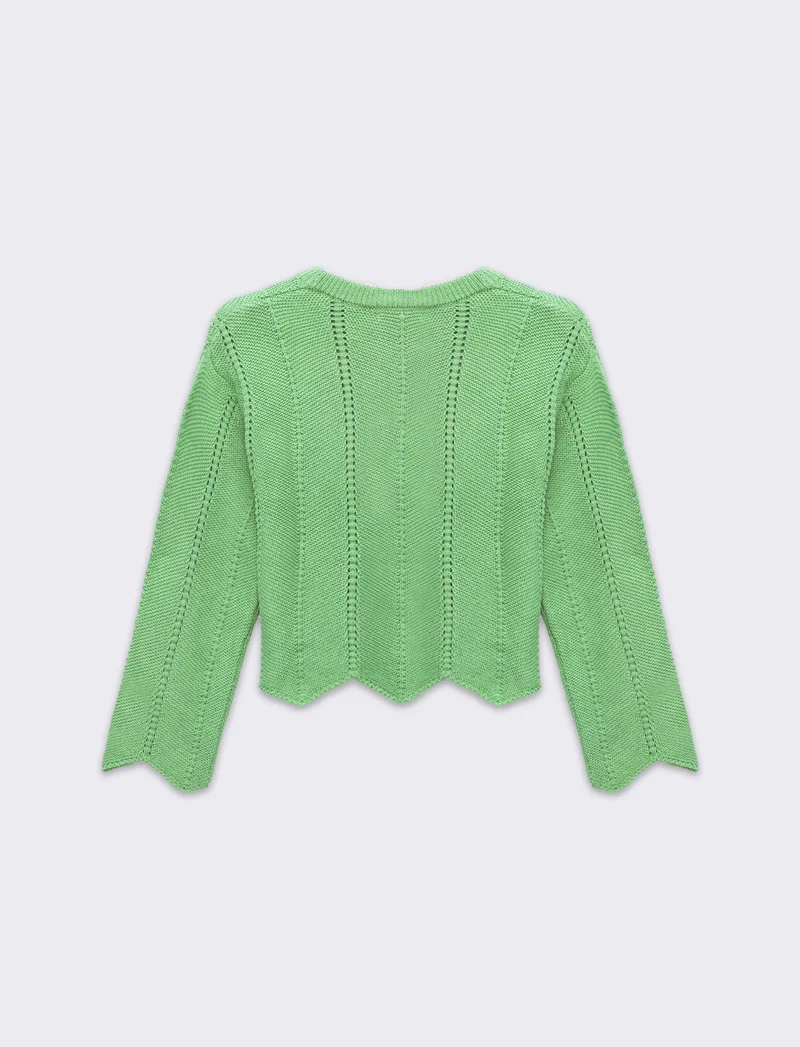 Pullover estivo da bambina - Verde
