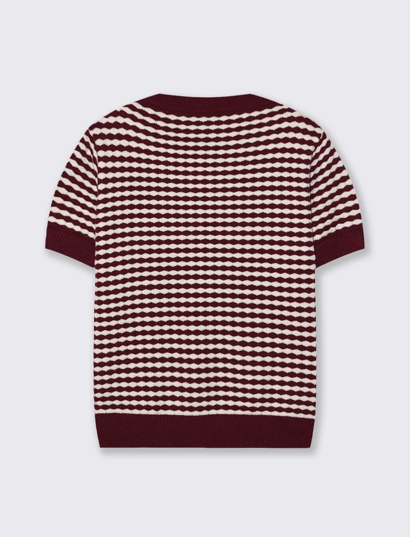 t-shirt in maglia - Bordeaux