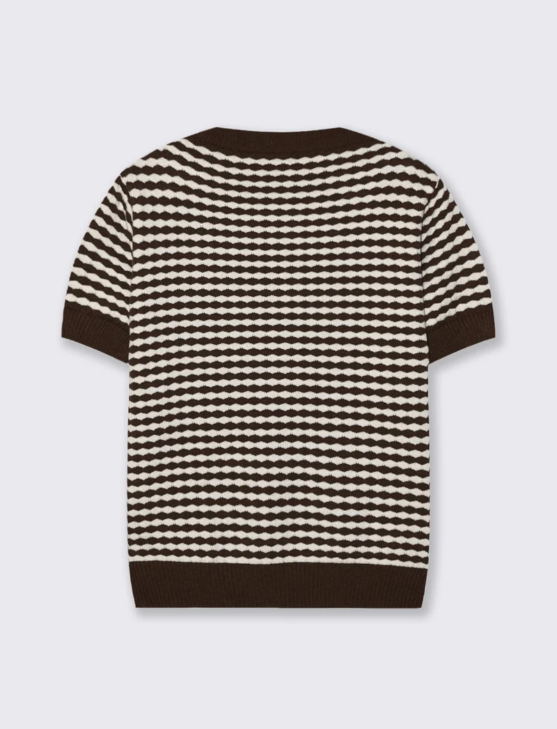 t-shirt in maglia - Moro