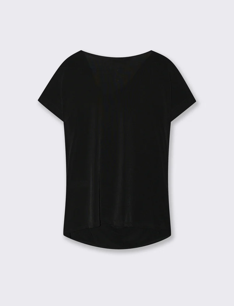 T-SHIRT CON FIBBIA - Nero