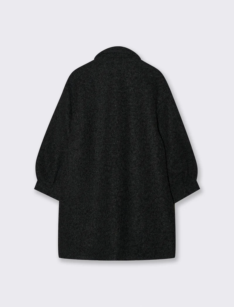CAPPOTTINO CON MANICHE A 3/4 - Nero