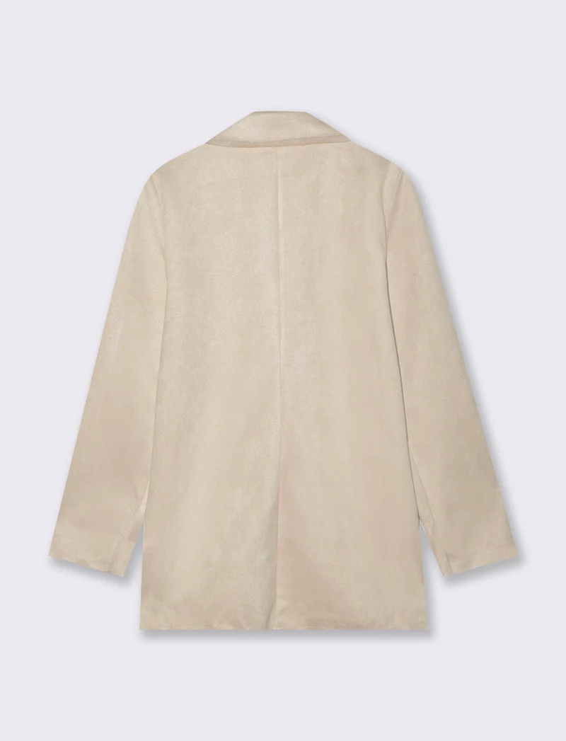 BLAZER IN TESSUTO EFFETTO DAINETTO - Vaniglia