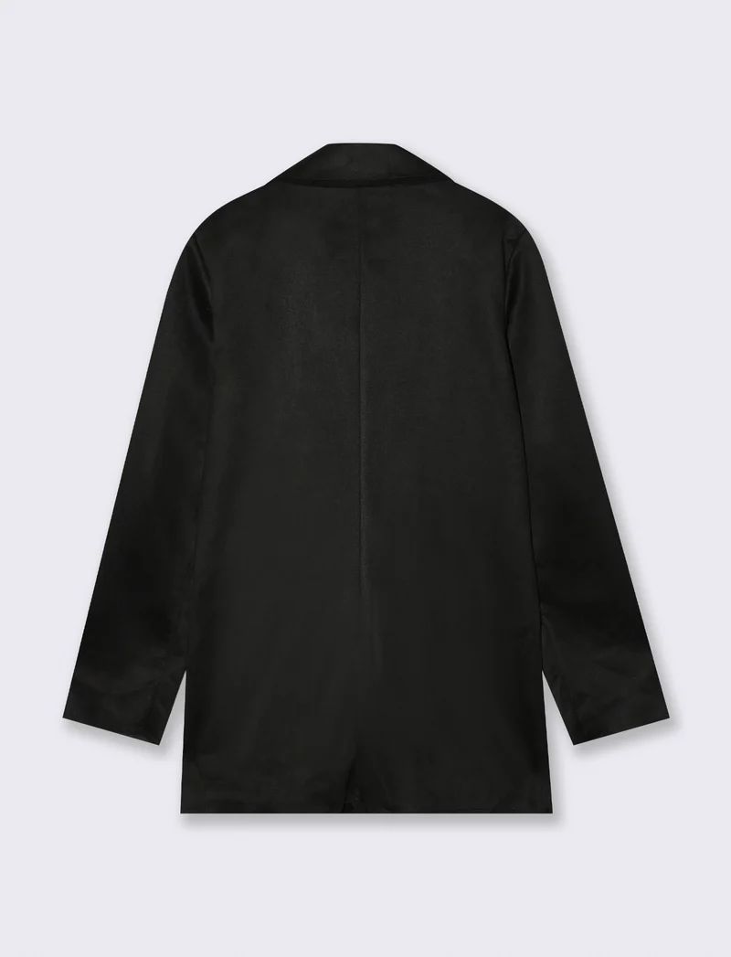 BLAZER IN TESSUTO EFFETTO DAINETTO - Nero