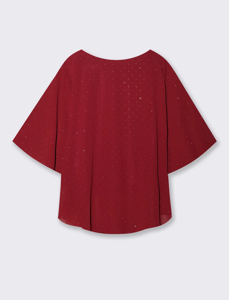 CASACCA OVER CON APPLICAZIONI STRASS - Bordeaux