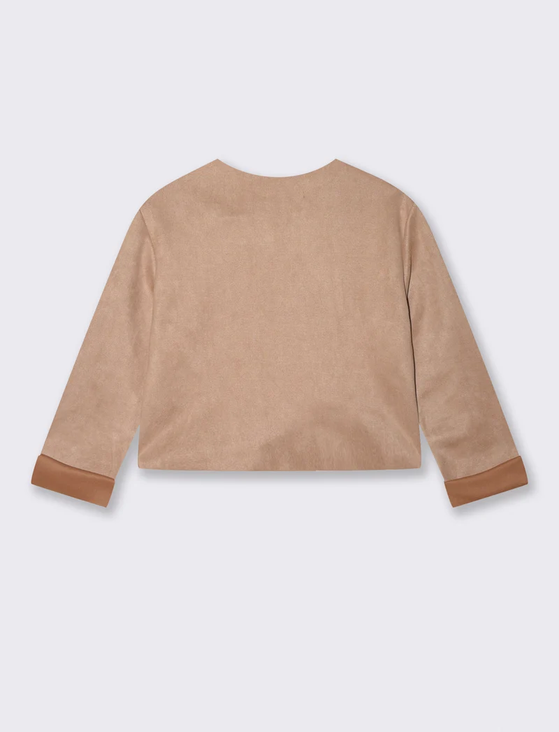 GIACCA SUEDE CORTA - Cammello