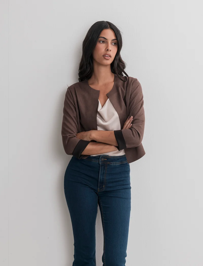 GIACCA SUEDE CORTA - Moro