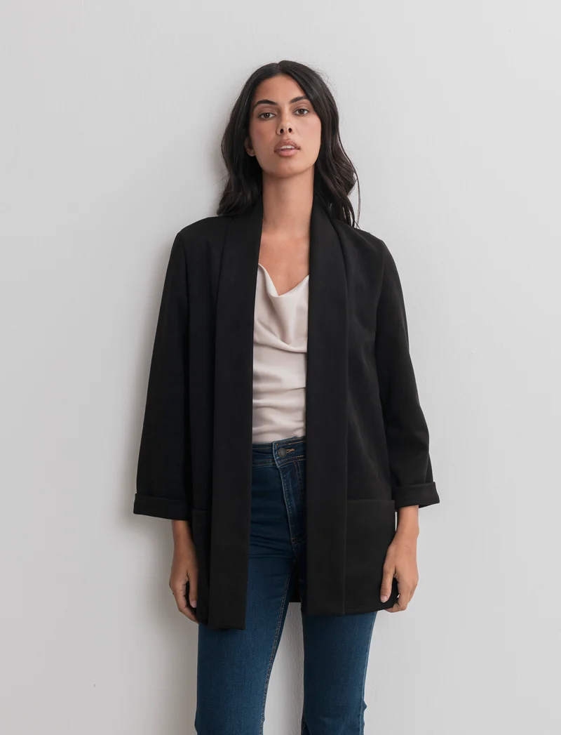 GIACCA APERTA - Nero
