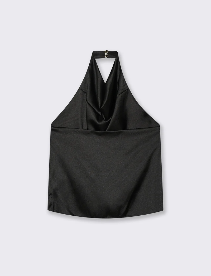 TOP HALTERNECK - Nero