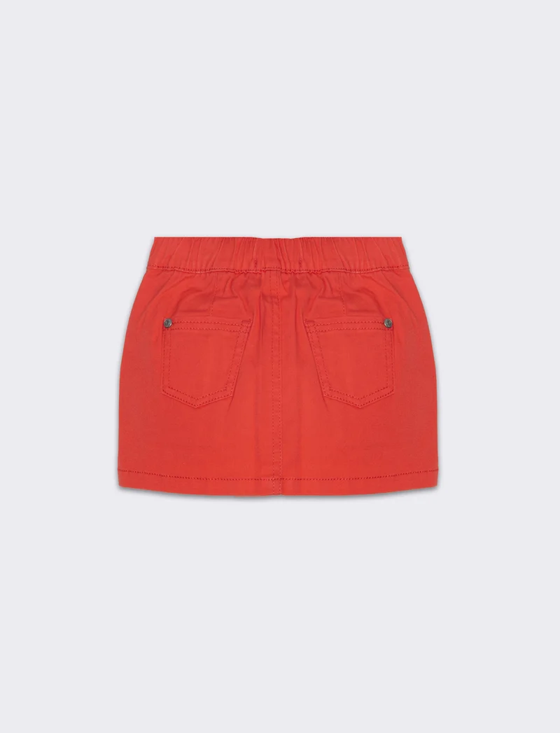 Monigonna in twill da neonata - Corallo