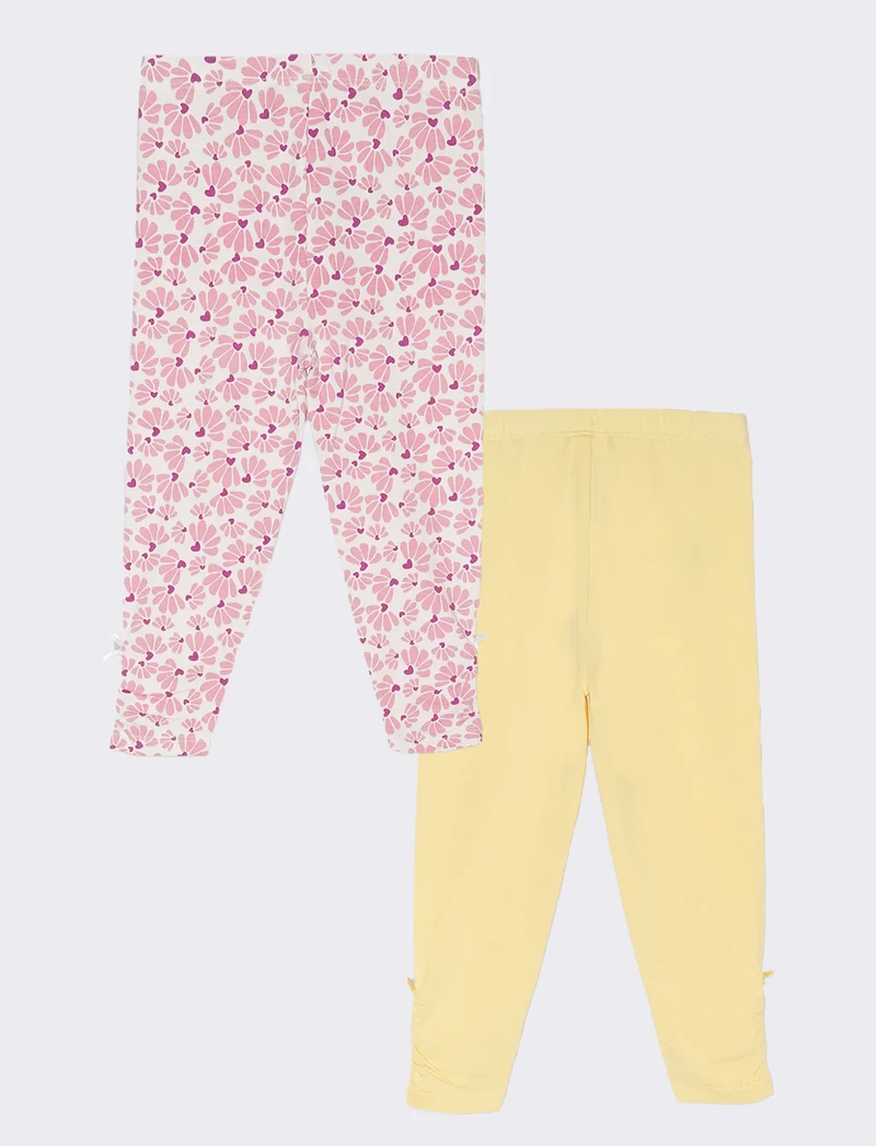 Leggings BIPACK da neonata - Giallo