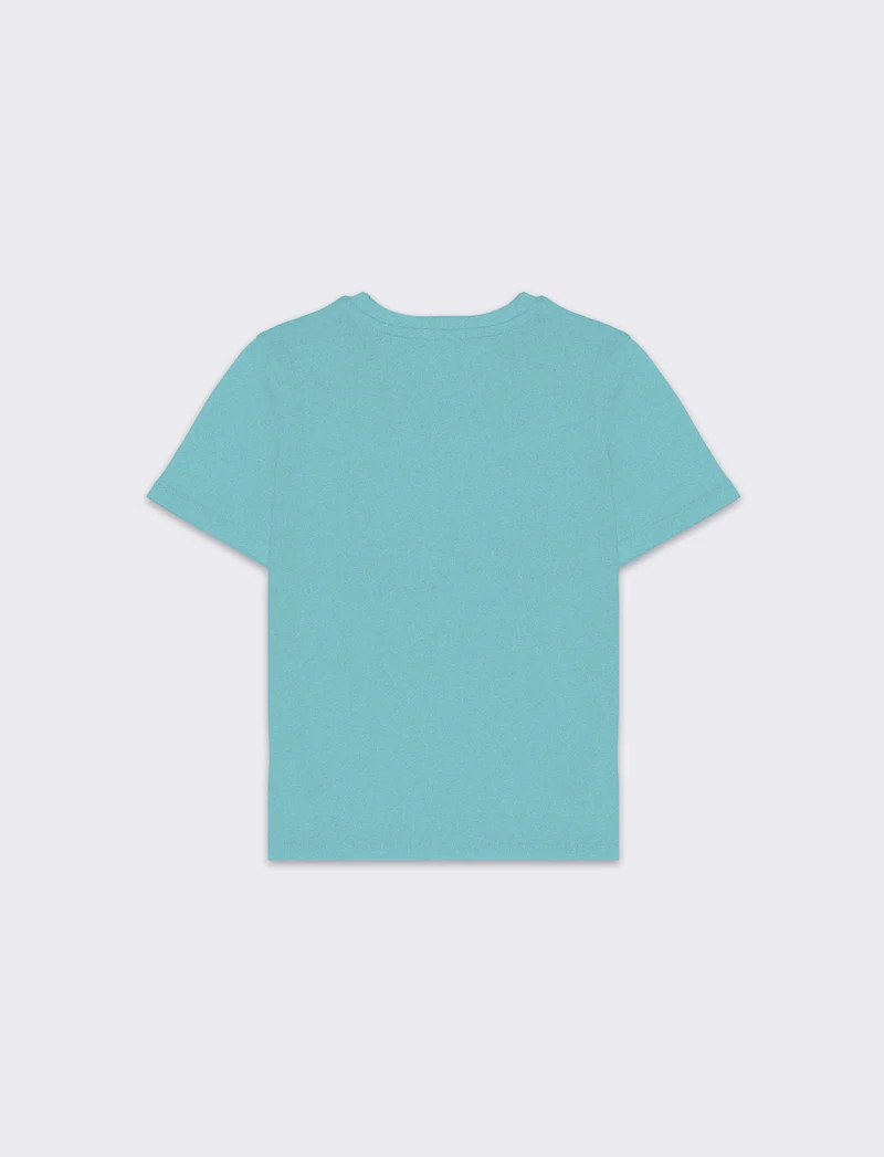T-shirt con stampa da bambino - Verde acqua
