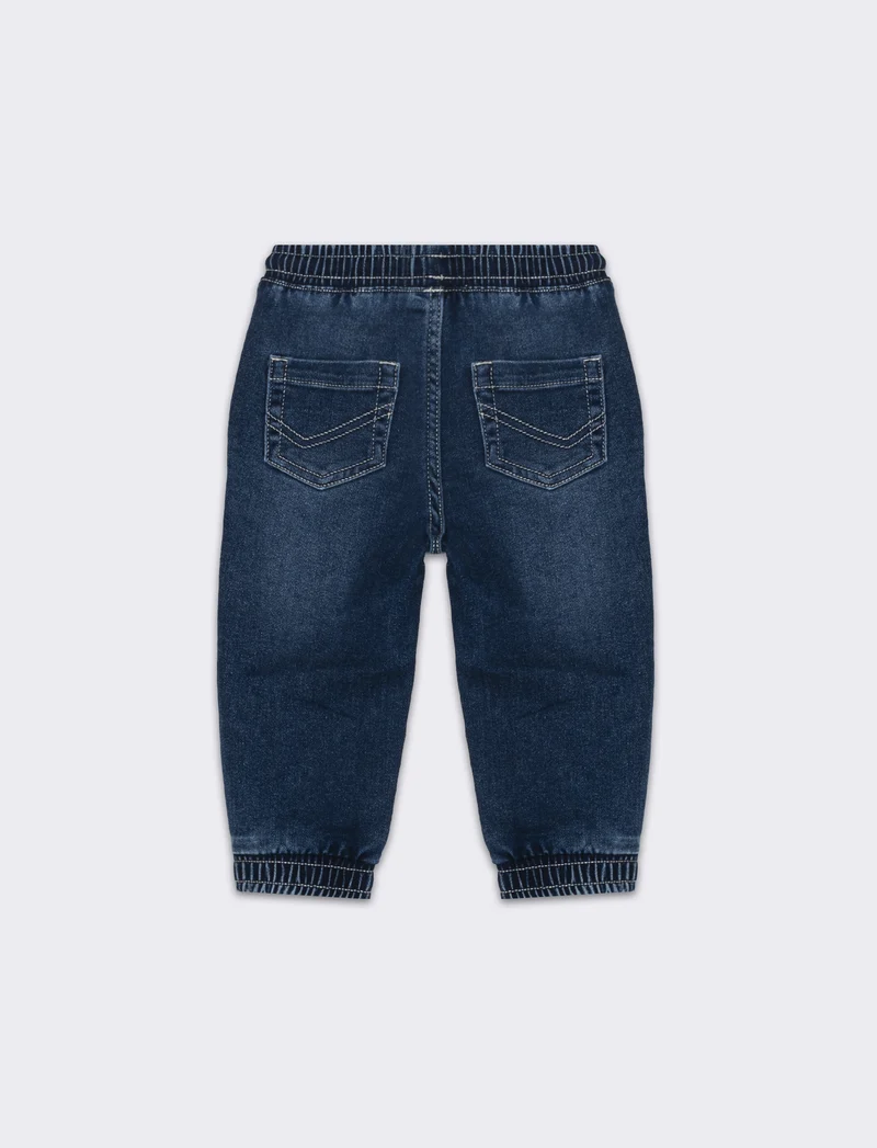 Pantaloni con tasche impunturate da neonato - Denim