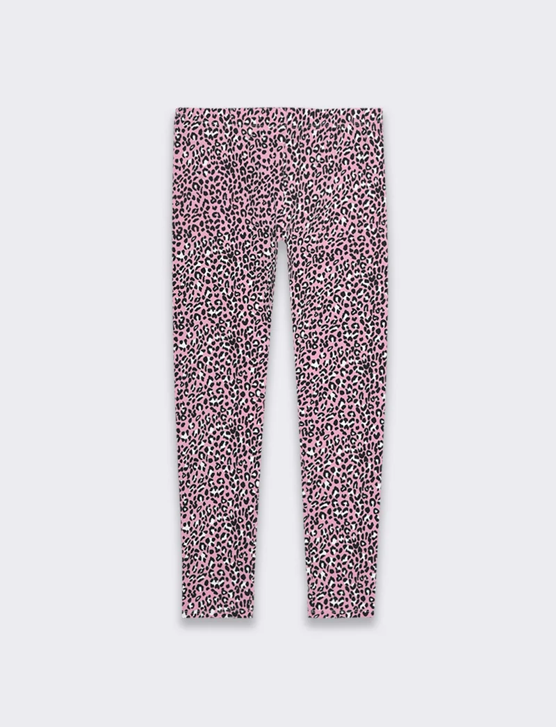 Leggings con stampa all over da bambina - Rosa