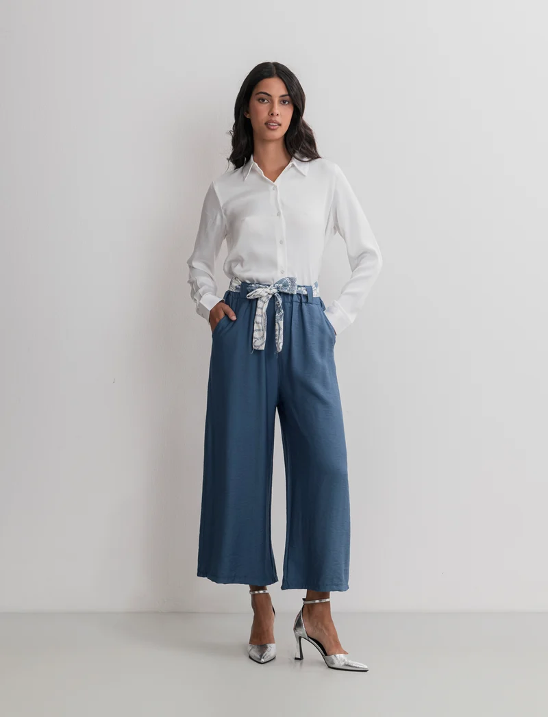 PANTALONE COULOTTE - Denim