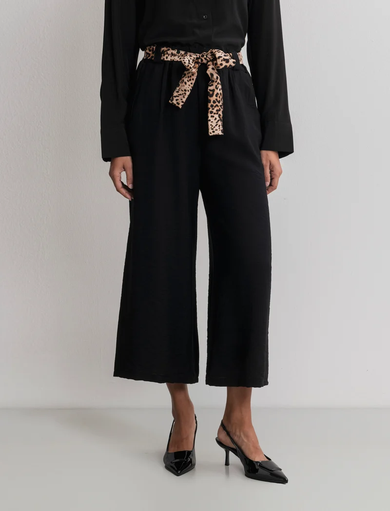 PANTALONE COULOTTE - Nero